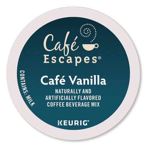 Image of Cafe Escapes® Cafe Vanilla K-Cups, 24/box