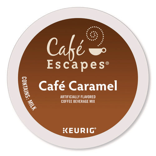 Image of Cafe Escapes® Cafe Caramel K-Cups, 24/box