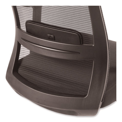 Image of Alera® Alera Ashdale Ergonomic Fabric Swivel Task Chair, Supports 275 lb, 18.15 to 21.89 Seat Height, Black Seat/Back, Silver Base