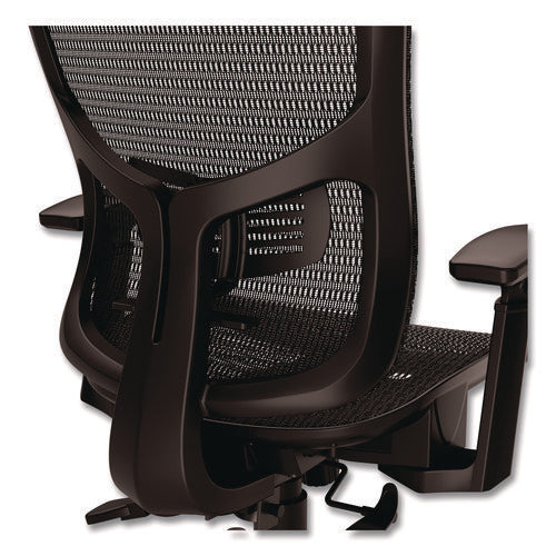 Image of Alera® Alera Hollins Ergonomic Mesh Swivel Task Chair, Supports Up to 275lb, 18.57 to 22.54 Seat Height, Black Seat/Back, Black Base