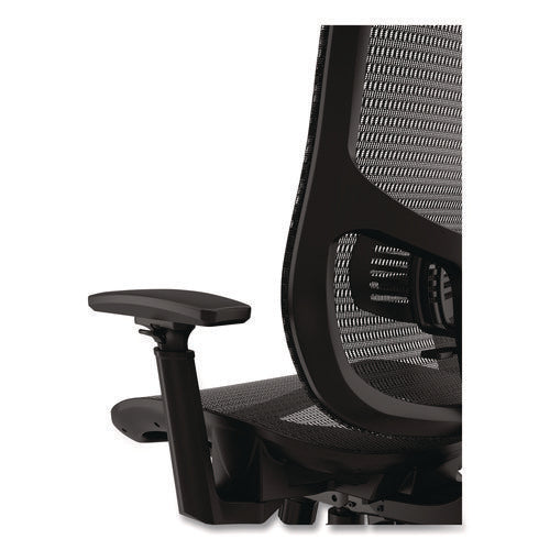 Image of Alera® Alera Hollins Ergonomic Mesh Swivel Task Chair, Supports Up to 275lb, 18.57 to 22.54 Seat Height, Black Seat/Back, Black Base