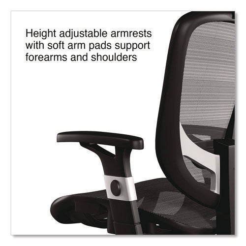 Image of Alera® Alera Minerva Ergonomic Mesh Swivel Task Chair, Supports Up to 275lb, 17.24 to 20.98 Seat Height, Gray Seat/Back, Silver Base