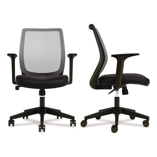 Image of Alera® Alera Wessex Ergonomic Fabric Mesh Swivel Task Chair, Supports Up to 275lbs, 17.09 to 20.83 Seat Height, Black Seat/Back/Base