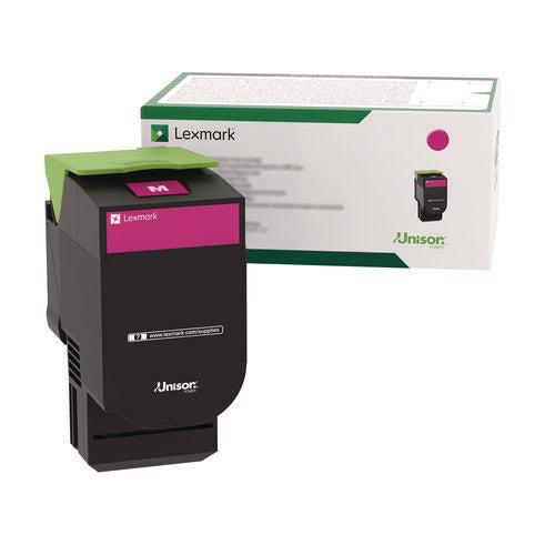 Image of Lexmark 80C00MG Toner, 1,000 Page-Yield, Magenta