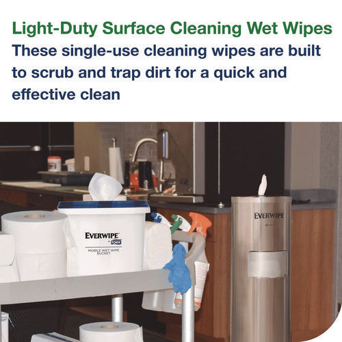 Image of Tork® Light-Duty Surface Cleaning Wet Wipe, 1-Ply, 8 x 6, Unscented, White, 2,500 Sheets/Roll, 2 Rolls/Carton
