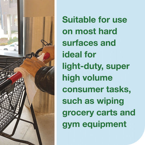 Image of Tork® Light-Duty Surface Cleaning Wet Wipe, 1-Ply, 8 x 6, Unscented, White, 2,500 Sheets/Roll, 2 Rolls/Carton
