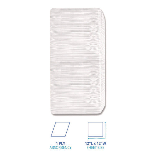 Image of Boardwalk® 1/4-Fold Lunch Napkins, 1-Ply, 12" x 12", White, 500/Pack