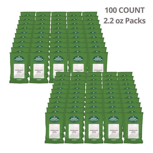 Image of Green Mountain Coffee® Breakfast Blend Coffee Fraction Packs, 2.2 Oz, 100/carton