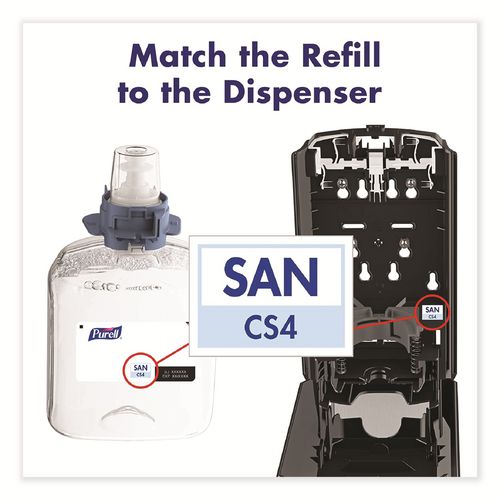 Image of PURELL® Advanced Hand Sanitizer Foam, For Cs4 And Fmx-12 Dispensers, 1,200 Ml, Unscented, 4/carton