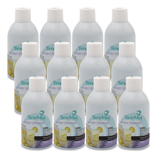 Image of TimeMist® Premium Metered Air Freshener Refill, Lavender Lemonade, 7.1 oz Aerosol Spray, 12/Carton