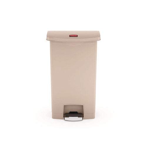 Image of Rubbermaid® Commercial Streamline Resin Step-On Container, Front Step Style, 18 gal, Polyethylene, Beige