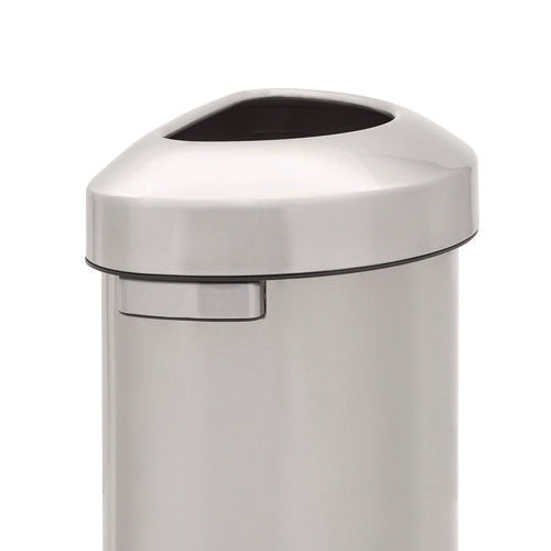 Image of Rubbermaid® Commercial Refine Series Waste Receptacle, 21 gal, Plastic/Stainless Steel
