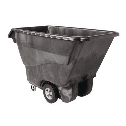 Image of Rubbermaid® Commercial 1 cu yd Structural Foam Tilt Truck, Standard Duty, 1,250 lb Capacity, Black