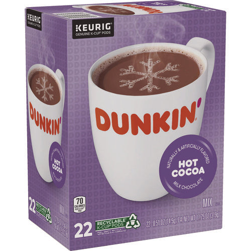 Image of Dunkin'® Milk Chocolate Hot Cocoa K-Cup Pods, 22/box