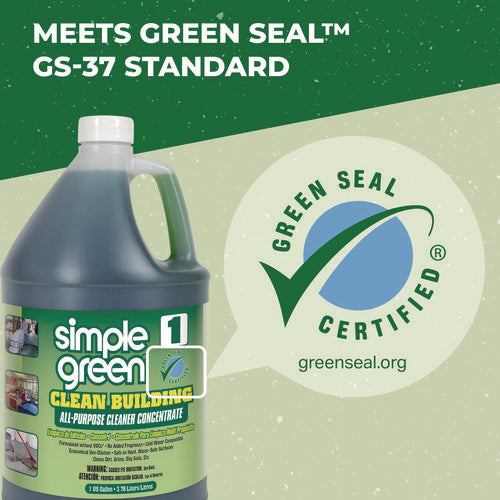 Image of Simple Green® Clean Building All-Purpose Cleaner Concentrate, Unscented, 1 gal Bottle