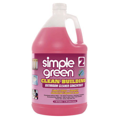 Image of Simple Green® Clean Building Bathroom Cleaner Concentrate, Unscented, 1 Gal Bottle, 2/carton