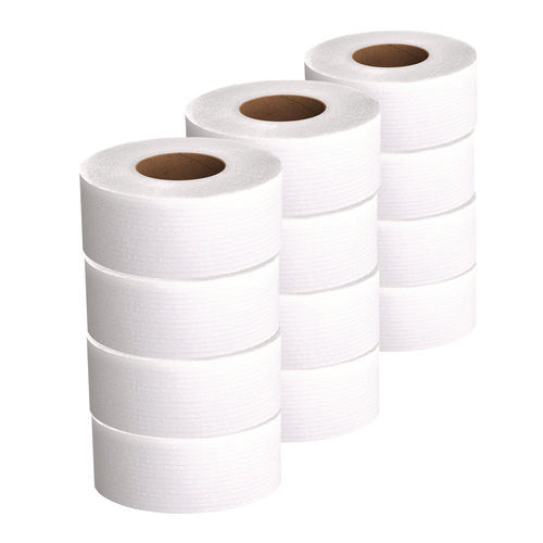 Image of Scott® Essential JRT Jumbo Roll Bathroom Tissue, Septic Safe, 2-Ply, White, 3.55" x 1,000 ft, 12 Rolls/Carton