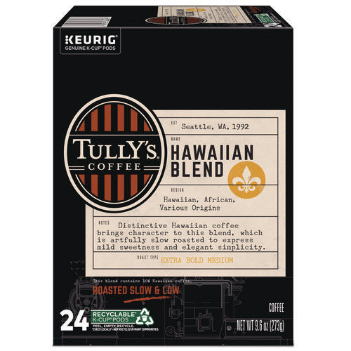 Image of Tully's Coffee® Hawaiian Blend Coffee K-Cups, 24/box