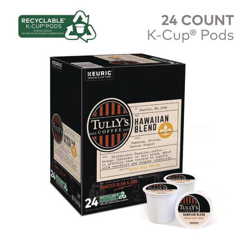 Image of Tully's Coffee® Hawaiian Blend Coffee K-Cups, 24/box