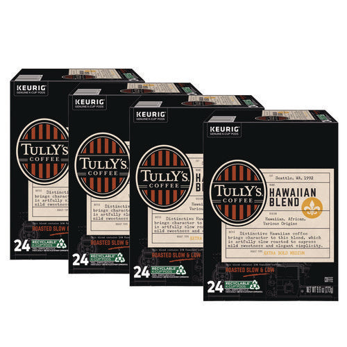 Image of Tully's Coffee® Hawaiian Blend Coffee K-Cups, 96/carton