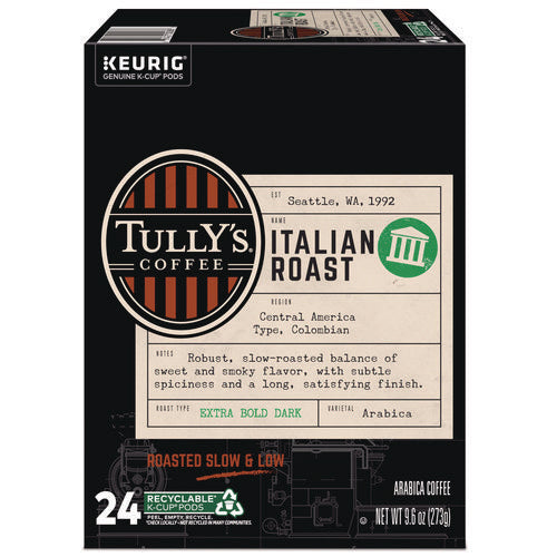 Image of Tully's Coffee® Italian Roast Coffee K-Cups, 24/box