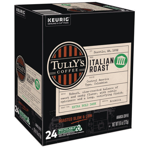 Image of Tully's Coffee® Italian Roast Coffee K-Cups, 24/box