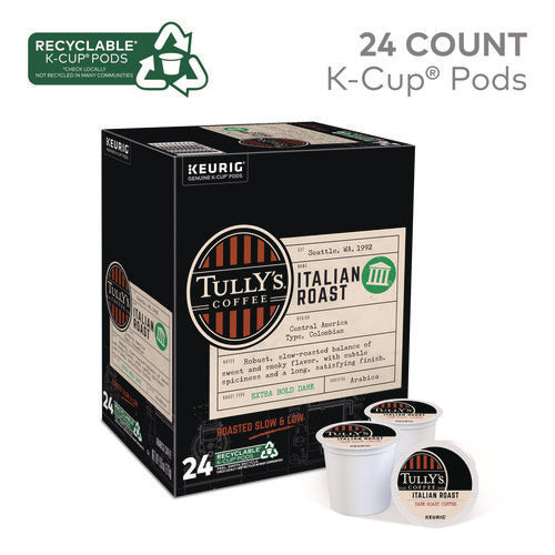 Image of Tully's Coffee® Italian Roast Coffee K-Cups, 24/box