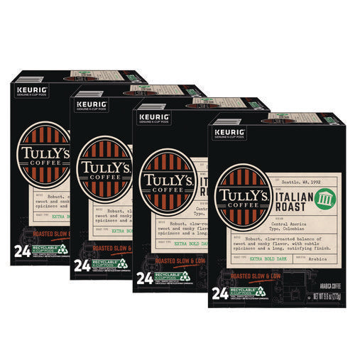 Image of Tully's Coffee® Italian Roast Coffee K-Cups, 96/carton