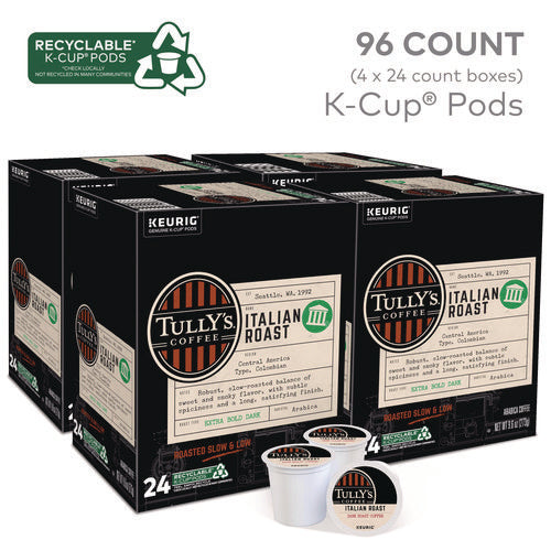 Image of Tully's Coffee® Italian Roast Coffee K-Cups, 96/carton