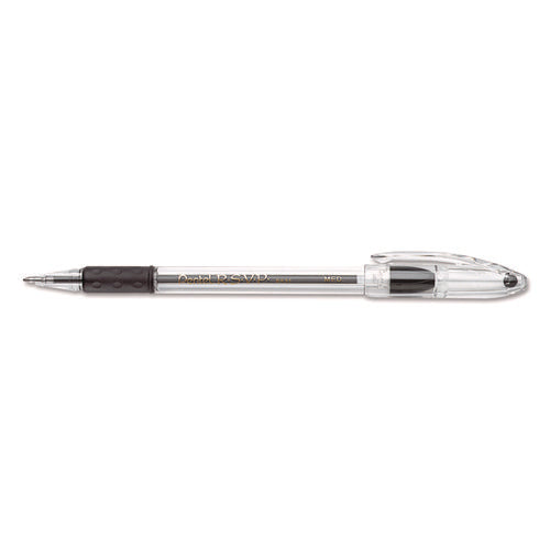 Image of Pentel® R.s.v.p. Ballpoint Pen Value Pack, Stick, Medium 1 Mm, Black Ink, Clear/black Barrel, 24/pack