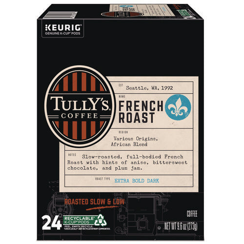 Image of Tully's Coffee® French Roast Coffee K-Cups, 24/box