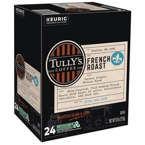 Image of Tully's Coffee® French Roast Coffee K-Cups, 24/box