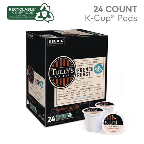 Image of Tully's Coffee® French Roast Coffee K-Cups, 24/box