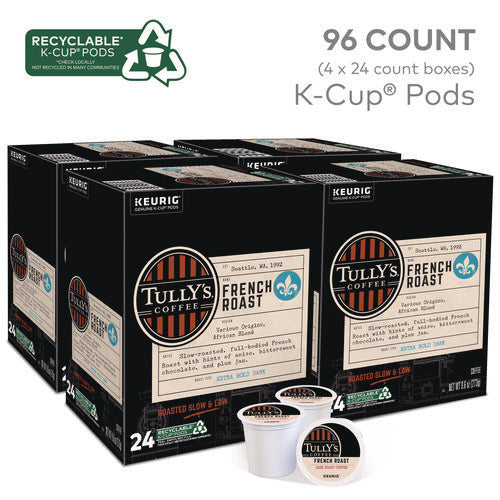 Image of Tully's Coffee® French Roast Coffee K-Cups, 96/carton