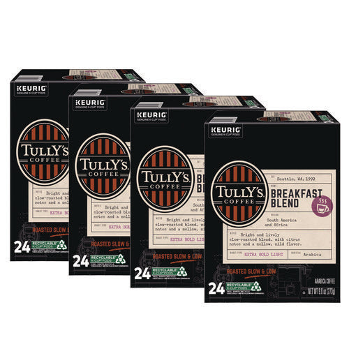Image of Tully's Coffee® Breakfast Blend Coffee K-Cups, 96/carton