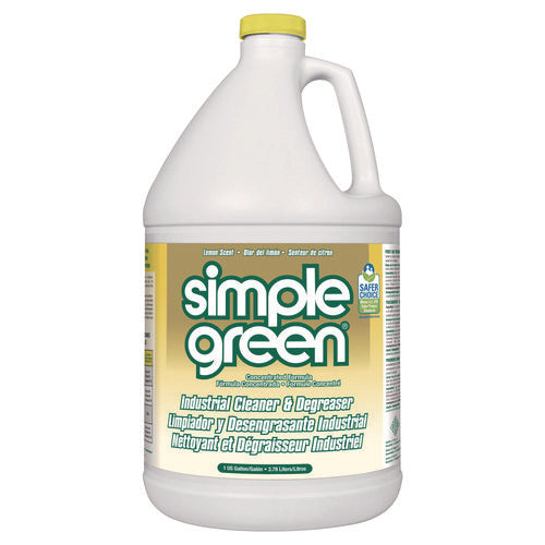 Image of Simple Green® Industrial Cleaner And Degreaser, Concentrated, Lemon, 1 Gal Bottle, 6/carton