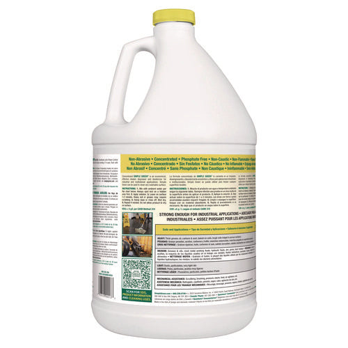 Image of Simple Green® Industrial Cleaner And Degreaser, Concentrated, Lemon, 1 Gal Bottle, 6/carton