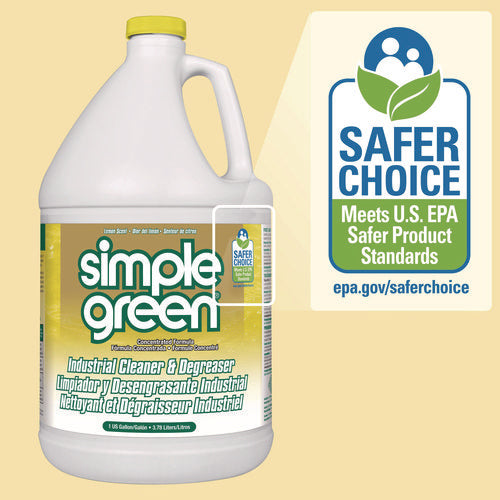 Image of Simple Green® Industrial Cleaner And Degreaser, Concentrated, Lemon, 1 Gal Bottle, 6/carton
