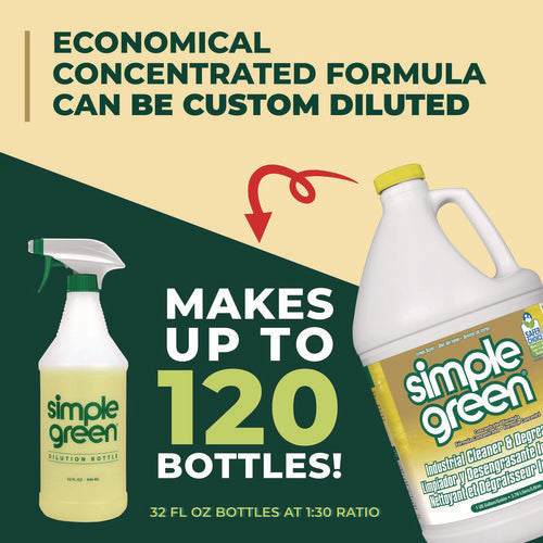 Image of Simple Green® Industrial Cleaner And Degreaser, Concentrated, Lemon, 1 Gal Bottle, 6/carton