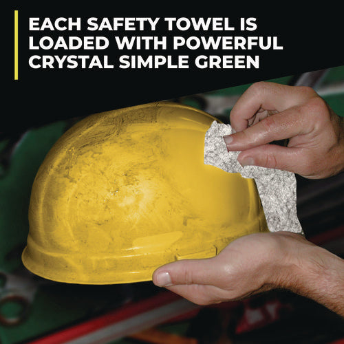 Image of Simple Green® Safety Towels, 1-Ply, 10 x 11.75, White, Unscented, 75/Canister, 6 Canisters/Carton
