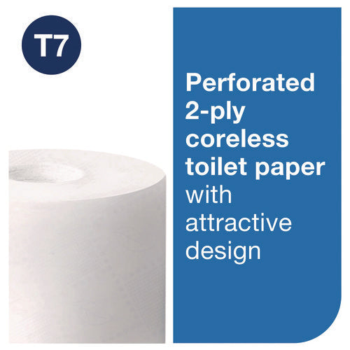 Image of Tork® Advanced Coreless High Capacity Bath Tissue, 2-Ply, White, 1,000 Sheets/Roll, 12 Rolls/Carton
