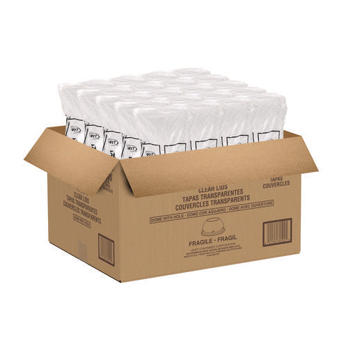 Image of Dart® Dome-Top Sundae/Cold Cup Lids, Fits 12 oz to 24 oz Cold Cups, Plastic, Clear, 1,000/Carton