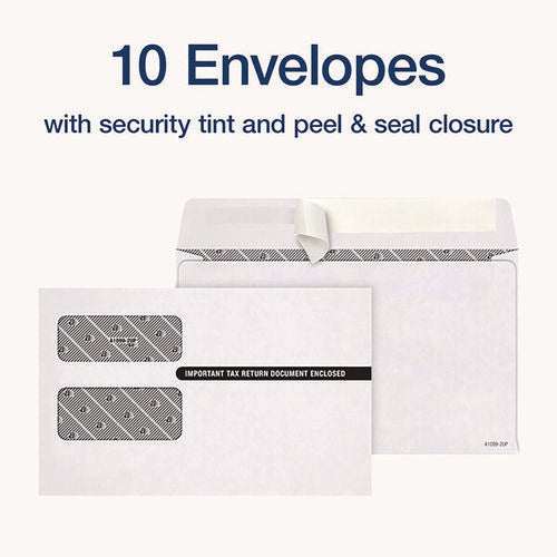 Image of Adams® 4-Part 1099-MISC Tax Form Kit with Security Envelopes and Tax Forms Helper, 2024, 8 x 5, 2 Forms/Sheet, 10 Forms Total