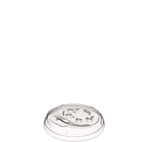 Image of Dart® Prima Strawless Plastic Lids, Fits 30 oz to 32 oz Cold Cups, Clear, 100/Sleeve, 12 Sleeves/Carton