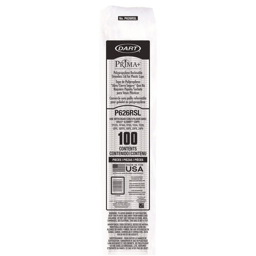Image of Dart® Prima Strawless Plastic Lids, Fits 12 oz to 26 oz Cold Cups, Clear, 100/Sleeve, 10 Sleeves/Carton