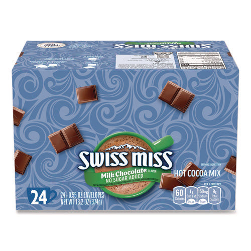 Image of Swiss Miss® Hot Cocoa Mix, No Sugar Added, 24 Packets/box