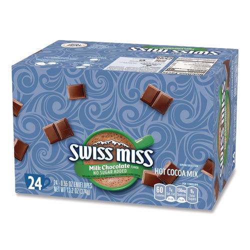 Image of Swiss Miss® Hot Cocoa Mix, No Sugar Added, 24 Packets/box