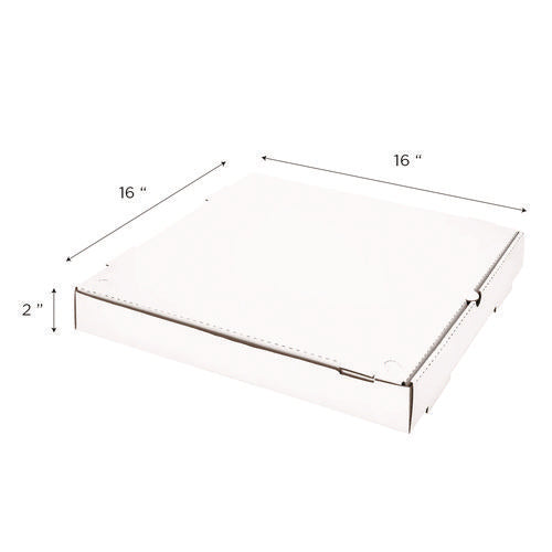 Image of Karat® Corrugated Paper Boxes, 16 x 16 x 1.97, White/Brown, 50/Carton