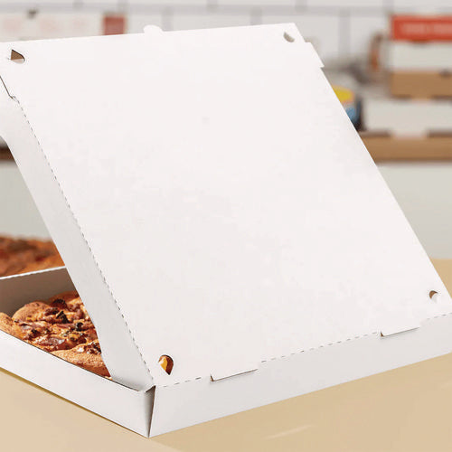 Image of Karat® Corrugated Paper Boxes, 16 x 16 x 1.97, White/Brown, 50/Carton