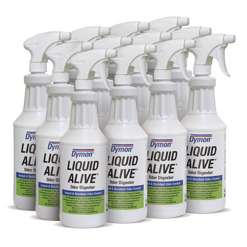 Image of Dymon® Liquid Alive Odor Digester, 32 Oz Bottle, 12/carton